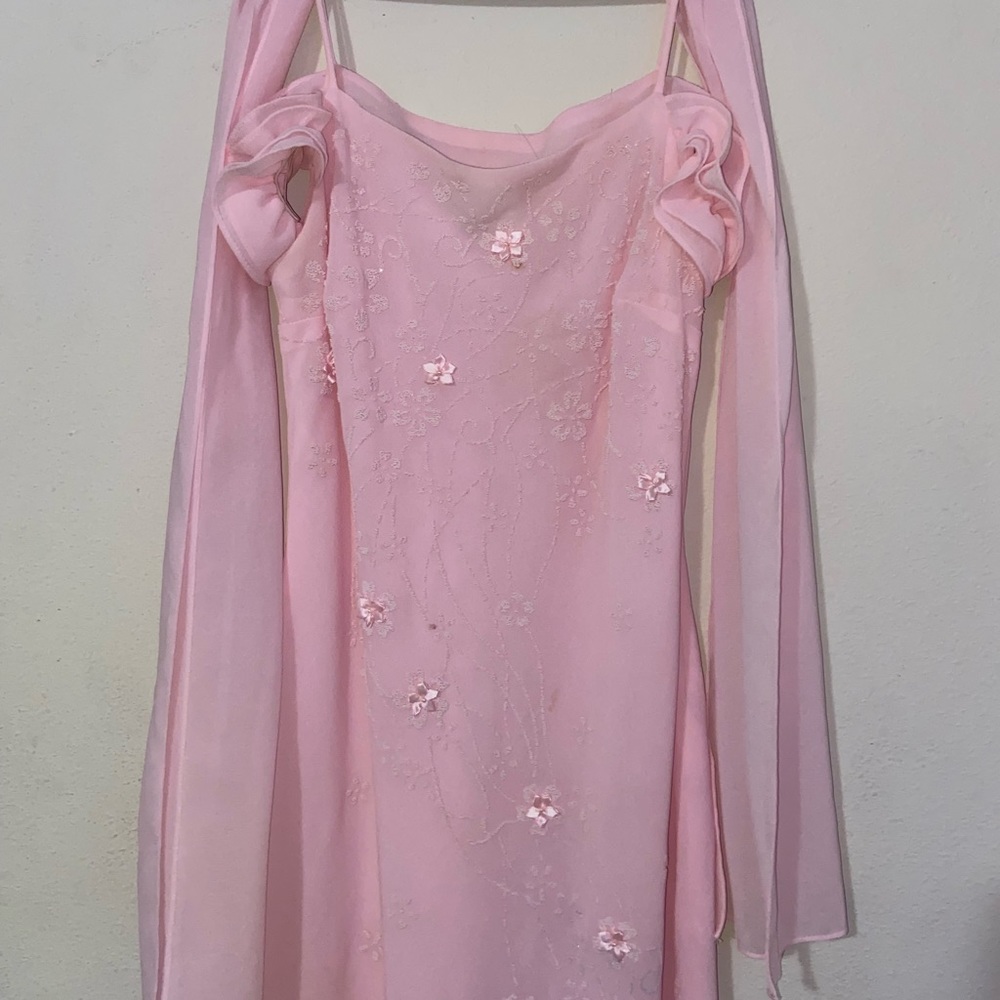 light pink dress